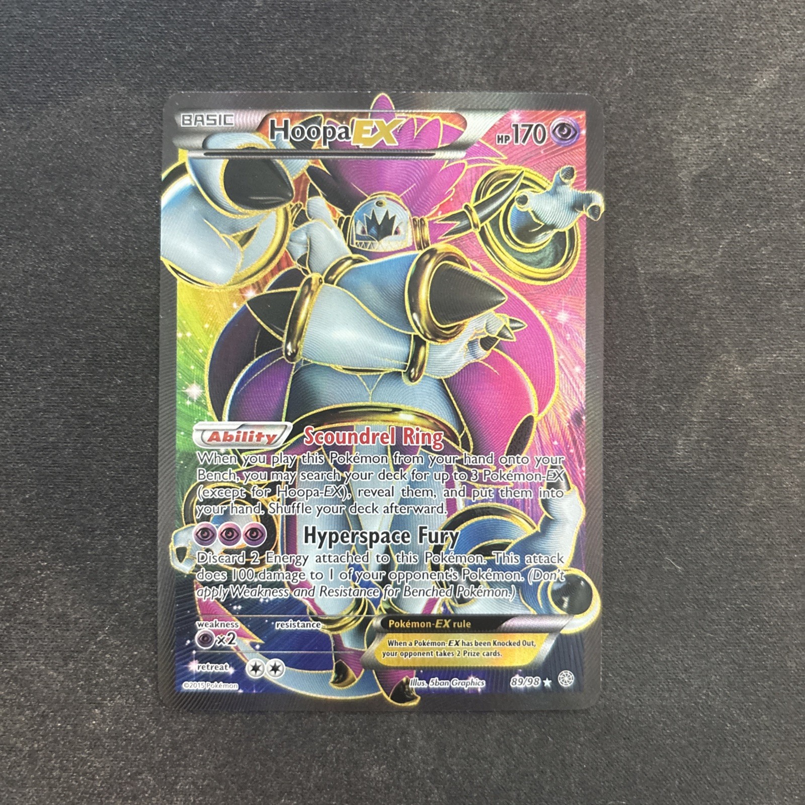 Pokemon Hoopa EX 89/98 Full Art Ancient Origins Holo 2015 | Near Mint