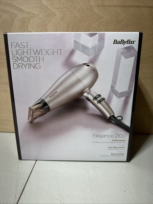 BaByliss Elegance 2100 Ionen Haartrockner mit 3 Heiz- und 2 Geschwindigkeitsstufen Neu OVP