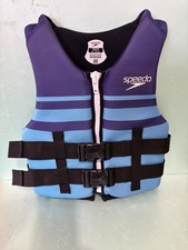 Youth Life Vest SPEEDO Zip Jacket 50-90 lbs USCG Approved Purple and Blue