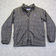 Patagonia - Nano Puff Brick Quilted Puffer Jacket Black Kids Boys Girls M 10