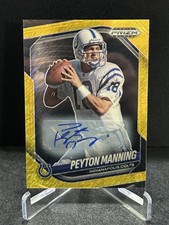 2025 Panini Prizm Black Peyton Manning #71 Gold Shimmer FOTL Auto /10 Colts HOF!