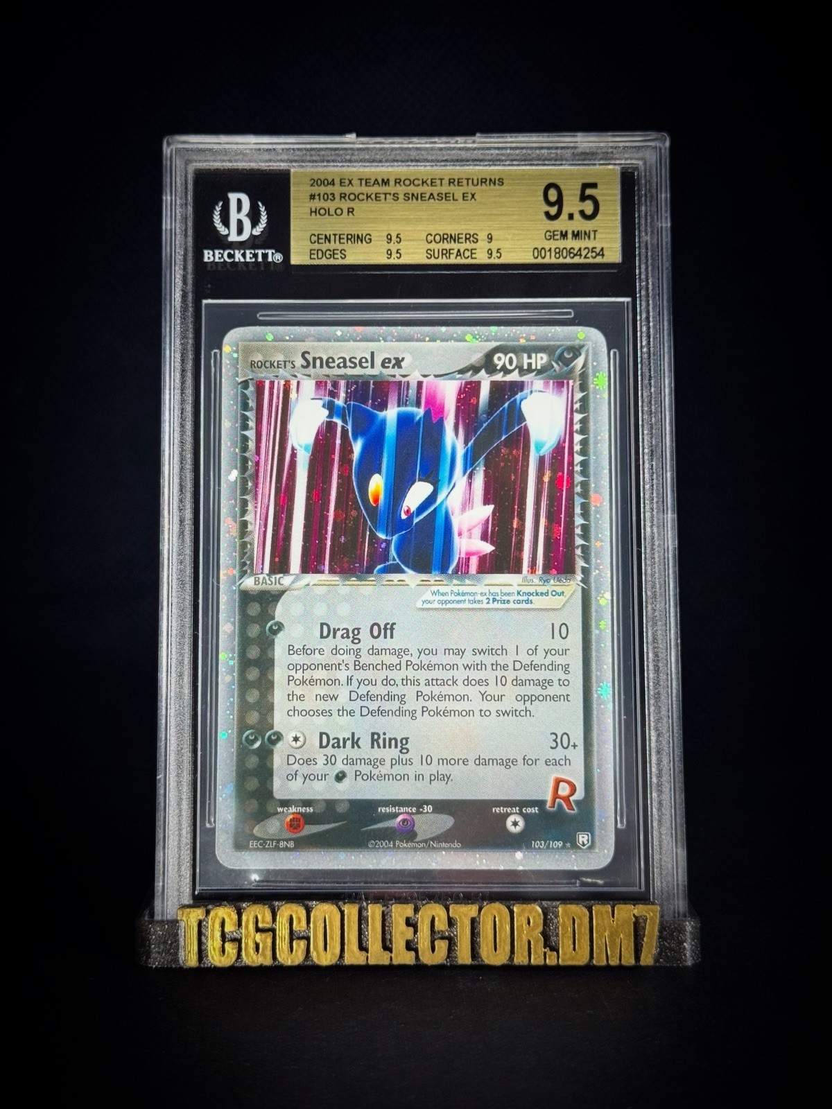Pokemon Card Rocket’s Sneasel ex 103/109 Rocket Returns 103/109 BGS 9.5 Mint 🔥