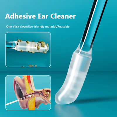 24Pcs Disposable Silicone Earwax Remover Sticky Ear Pick for Kids Olders Adult S