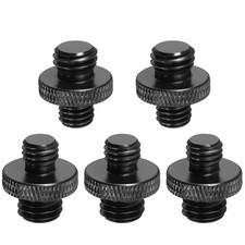 5 Pcs Aluminum Alloy M8 Male to M10 Male Tripod Screw Adapter, Black