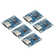 TP4056 TYPE-C USB 4.5-5.5V 1A Battery Charger Module Panel Pack of 5