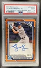 2024 Bowman George Lombard Jr. Chrome Auto Orange Refractor 1st #/25 PSA 9