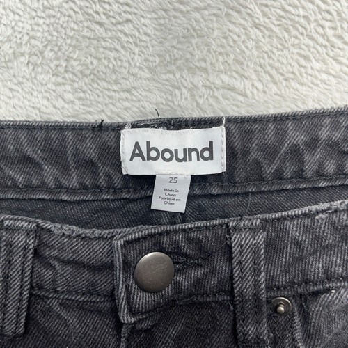 Abound Damen schwarz Distressed zerrissen weites Bein Baggy Jeans Größe 25 - Bild 6 von 10