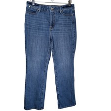 Talbots Barely Boot Jeans Womens 10P Petite Medium Wash Blue Stretch Denim