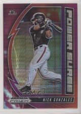 2020 Panini Prizm Draft Picks Power Surge Red & Purple Hyper Nick Gonzales 1v9