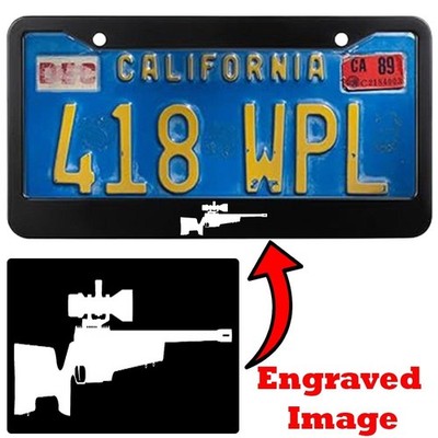 Engraved Black License Plate Frame - SIG Sauer P226 #2