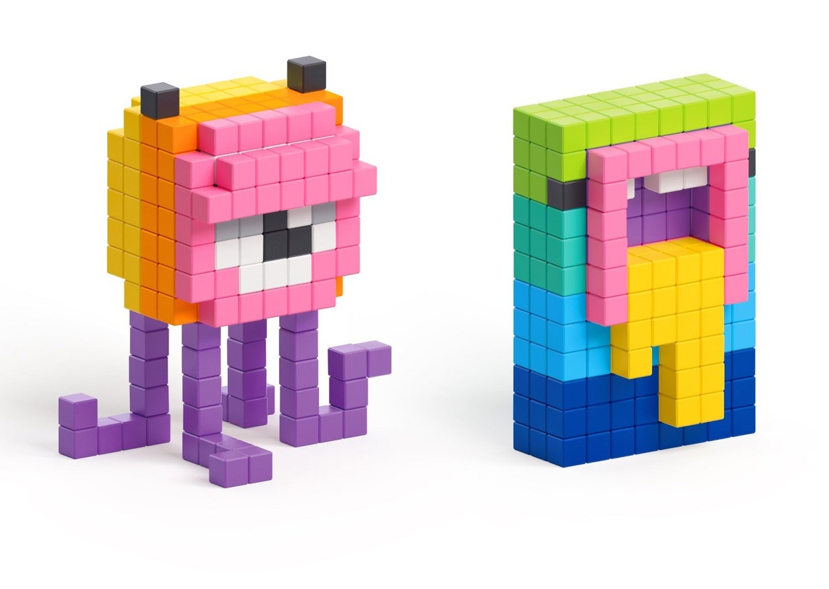 PIXIO Bandiere: 111 Blocchi Magnetici Colorati + App Gratuita