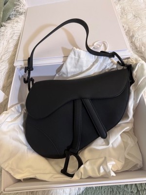 Christian Dior Ultra Matte Saddle Handbag Leather Medium