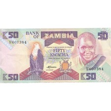 1986 Zambia 50 Kwacha Banknote (BAN615-)