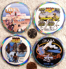 YES Band PIN BUTTON LOT Concert Tours 71 72 77 80 Jon Anderson Roger Dean Rare