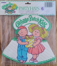 Cabbage Patch Kids Party Hats CPK Brand New in Sealed Package of 6 Hats