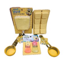 SpongeBob Themed Kitchen Set: Ice Tray, Chip Clips, Ice Pop Maker, Ice Cream