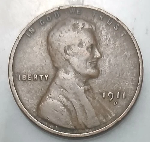 1911 d Lincoln Wheat Cent VF