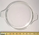 Vtg Pyrex 475-C22 Round Clear Glass Lid ONLY W/ Handles 8" x 11"
