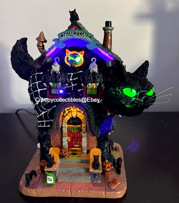 Lemax Spooky Town ''Meow Mansion'' Brand New LED Lighted Building- Retired