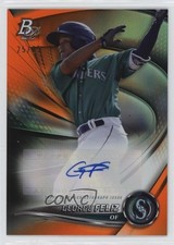 2022 Bowman Platinum Top Prospects Orange /25 George Feliz #TOP-77 Auto 4f5
