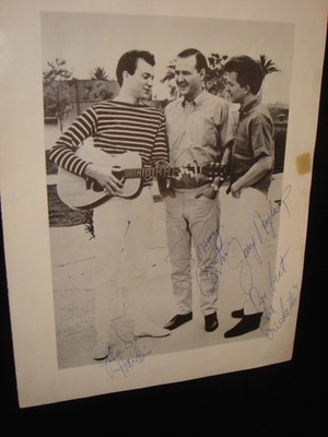 Grillen, Post Buddy Holly, 60er Jahre Programmseite handsigniert von drei mit COA