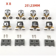 8x Shower Door Rollers Wheels Runners for Curved Door Top & Bottom Replacement