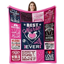 Nurse Gifts Throw Blanket for Women 60"x50", RN Nurse Appreciation Gifts, Bir...