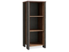 Büroregal Regal 3 Fächer CASSIA Dekorspanplatte Old Wood Vintage Betonfarbig