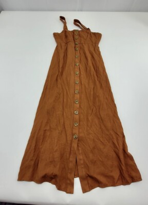 Womens Forever 21 Long Brown Dress Size Small | eBay
