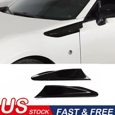 Black Side Fender Air Vent Fin Trim For Toyota 86 Subaru BRZ 2012-21 Scion FR-S
