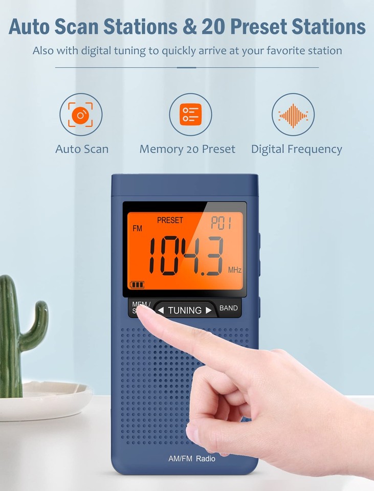 AM FM Portable Radio Pocket Radio with Best Reception,Transistor