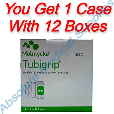 *12-Pack* Molnlycke Tubigrip Elasticated Tubular Support Bandage 10m Size-G 1439