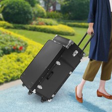 Makeup Train Case, Rolling Cosmetic Storage Organizer, Travel Cosmetic Organizer