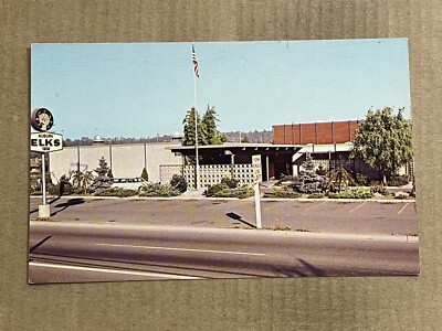 Postcard Auburn WA Washington BPOE Elks Lodge Vintage PC