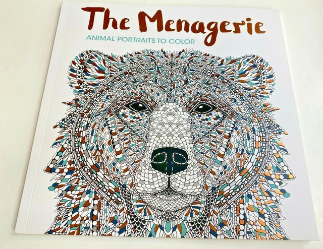 Download THE MENAGERIE Animal Portraits to Color PAPERBACK Adult ...