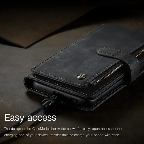 For Samsung Galaxy S21FE Handbag Zip Wallet Case Wrist Strap Leather Phone Bag - Picture 7 of 16
