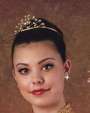 Metal Rhinestone Ballerina Tiara Bridal Celtic Diva Irish Dance Headpiece Wcomb