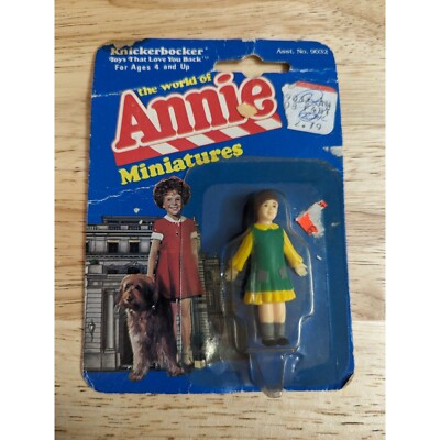 1982 The world of Annie miniatures movie figure sealed org packaging 9032 Annie