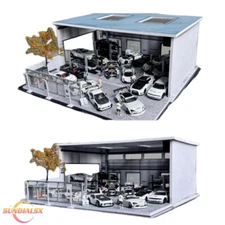 Diorama 1/64 Car Garage Model City Street Factory Buildings Scene Display Models