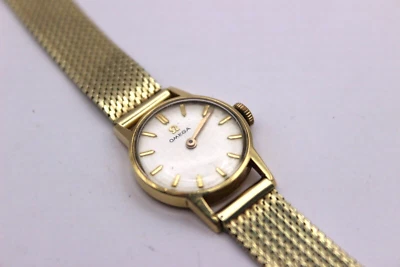 Omega DAU Schweiz Gold Vintage Damen Armbanduhr Aus 1980er Jahre - Bild 1 von 4