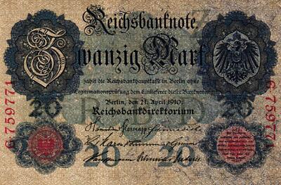 SDBK 40.1 Reihe G - Z (Ro 40a) 20 Mark 1910 Serie G/Z 6stellig Erhaltung