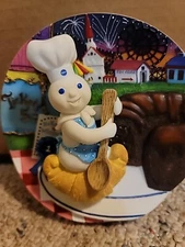 Pillsbury Doughboy Danbury Mint 3DPlate"Tunnel Of Fudge Cake"2001