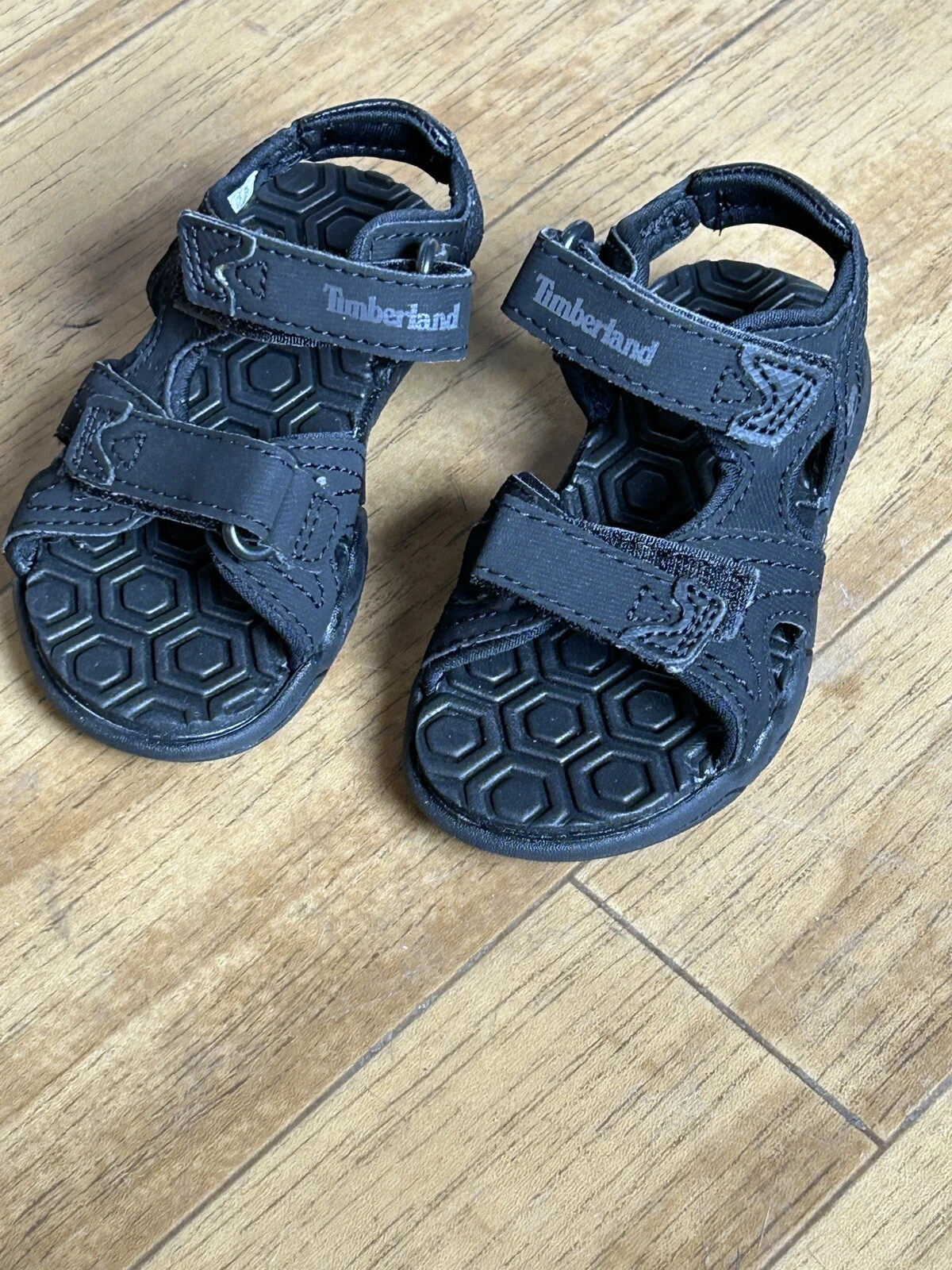 Sandali Timberland neri doppio cinturino avventura cercatore bambini taglia 5 bambino nuovi
