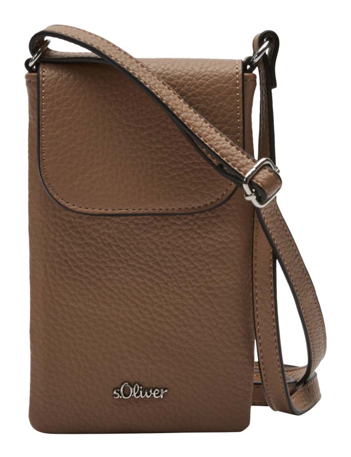 сумка для смартфона s.Oliver Handytasche Tasche коричнево-темно-серого цвета.
