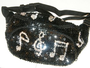 silver sequin fanny pack