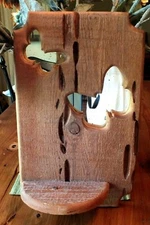 Rustic Pecky Cedar wall art w/butterfly design