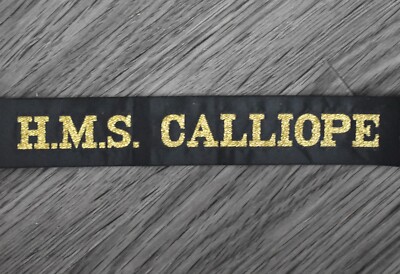 Royal Navy Cap Tally Ribbon - H.M.S. Calliope - Royal Naval Reserve, Gateshead