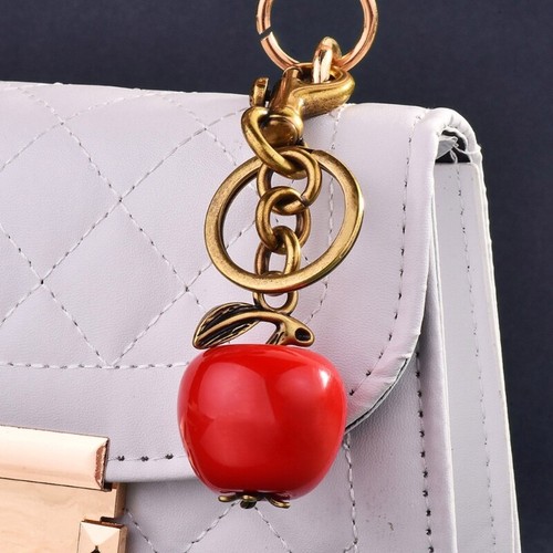 Unique Apples Shaped Key Rings Multifunctional Handbag Decoration Alloy Texture - Zdjęcie 7 z 8