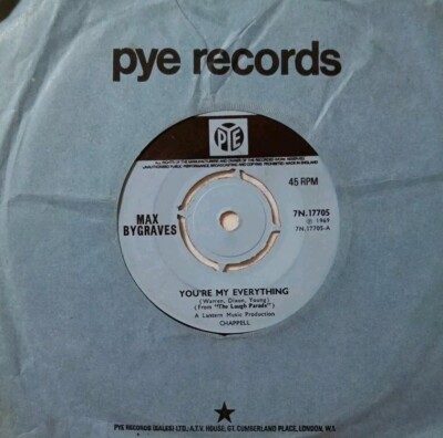 Max Bygraves-You're My Everything Vinyl 7'' Single.1969 Pye 7N 17705.