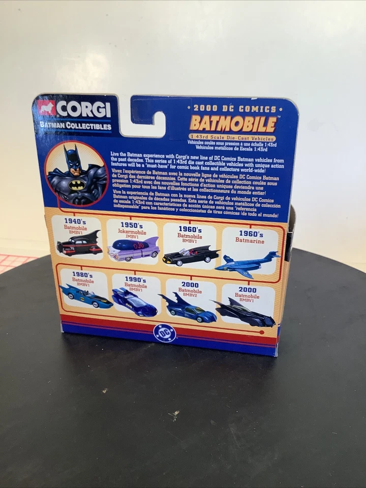 2000 Batman Die-Cast Batmobile 1:43 Scale CORGI 77302 DC Comics BMBV1 NEW! - Image 3 of 4